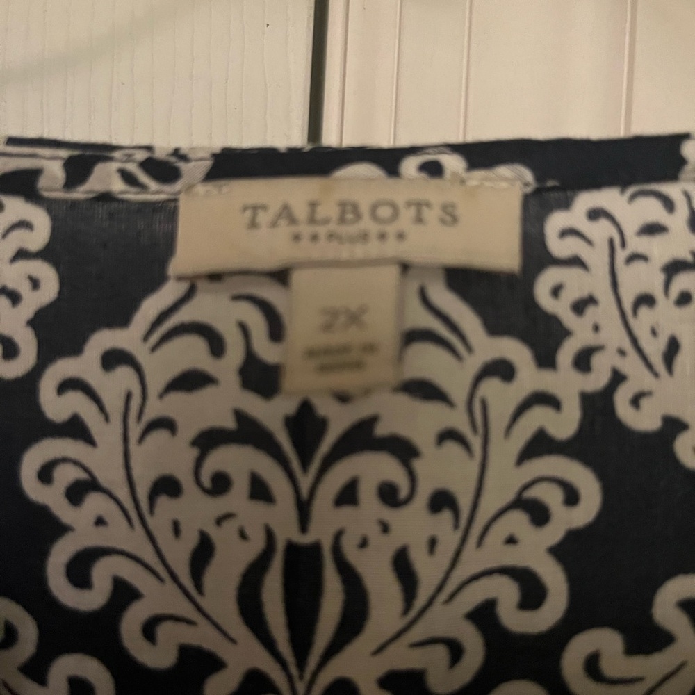 Talbots cotton tunic style blouse